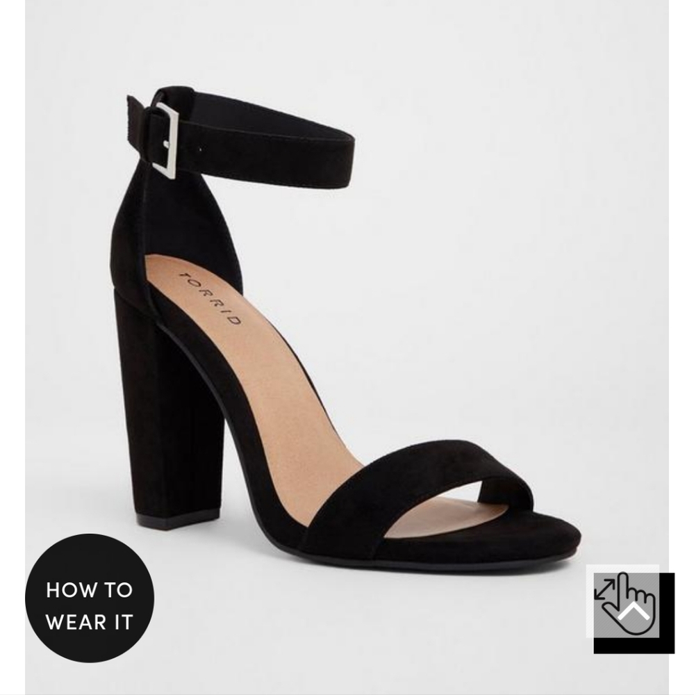 Torrid TWO STRAP TAPERED HEEL SANDAL (WW)